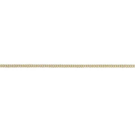 9ct Yellow Gold Chain - 1.1mm Close Curb, view 3