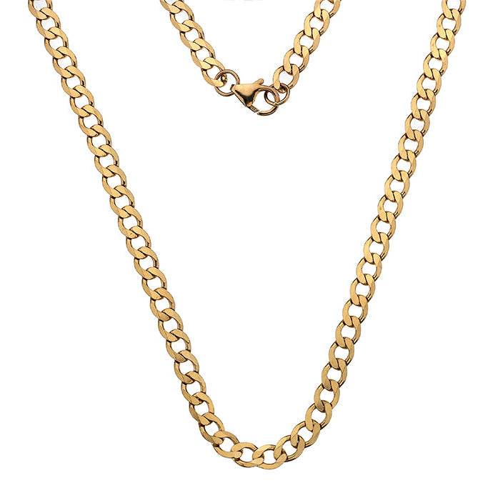 9ct Yellow Gold Necklace - 5.71mm Metric Curb Chain