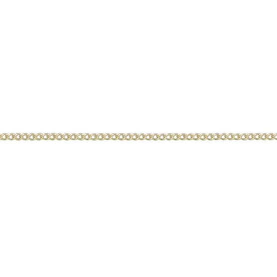 9ct Yellow Gold Chain - 1.27mm Close Curb, view 3