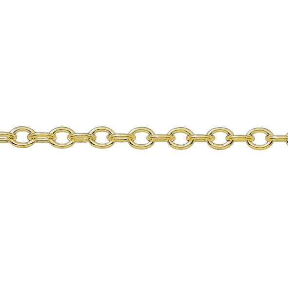 9ct Yellow Gold Bracelet - 3.91mm Trace Chain