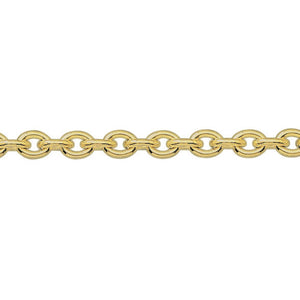 9ct Yellow Gold Necklace - 4.5mm Trace Chain