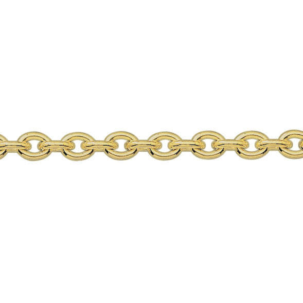 9ct Yellow Gold Necklace - 4.5mm Trace Chain
