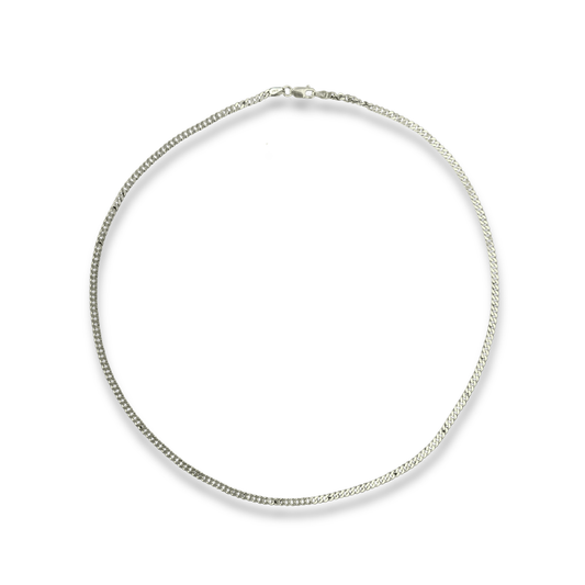 Sterling Silver Curb Chain Necklace – 50cm