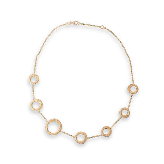 9ct Gold Circle Station Necklace
