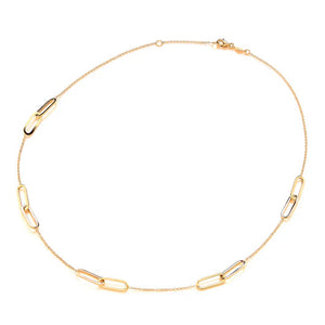 9ct Yellow Gold paperclip and chain Necklace