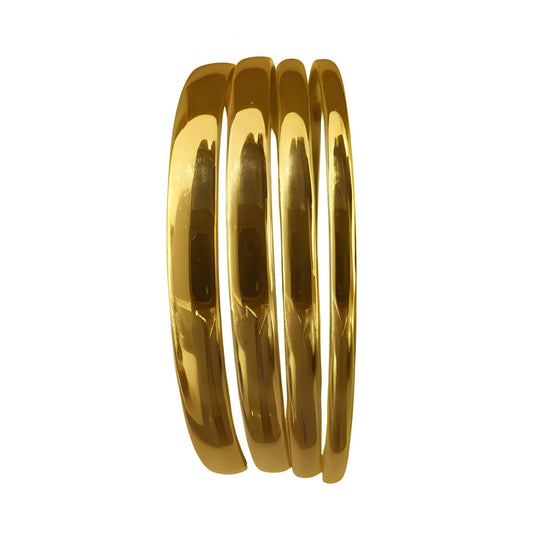 Gold Vermeil Round Bangle – 6mm, view 2