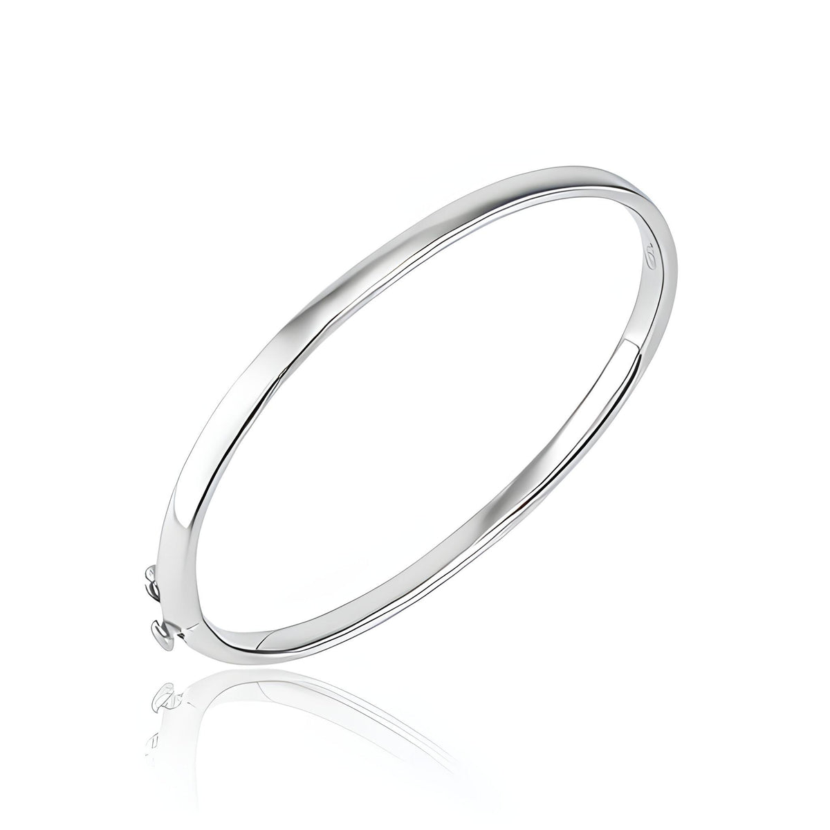 Sterling Silver Hinged Bangle - 4mm