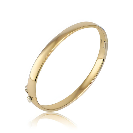 Gold Vermeil Hinged Bangle - 6mm