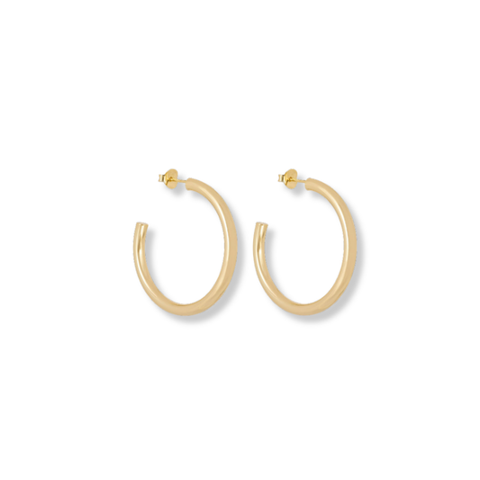 Gold Vermeil 30mm Hoop Earrings