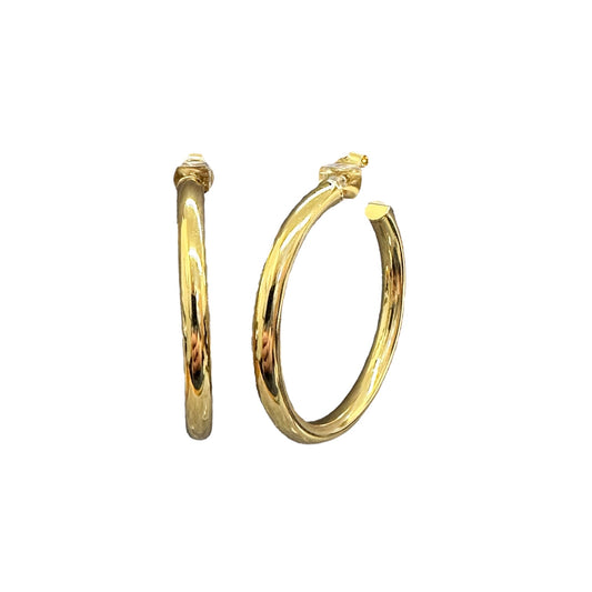 Gold Vermeil 40mm Hoop Earrings