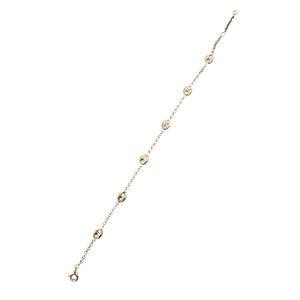 9ct Yellow Gold station Bracelet