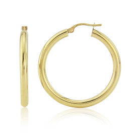 9ct Yellow Gold Large Hoop Earrings