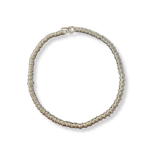 Sterling Silver Slinky Rings Necklace