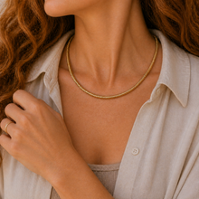 Load image into Gallery viewer, Gold Vermeil Serpentine Collar Necklace
