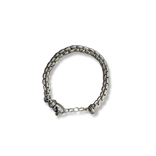 Sterling Silver Woven Link Adjustable Bracelet, view 2