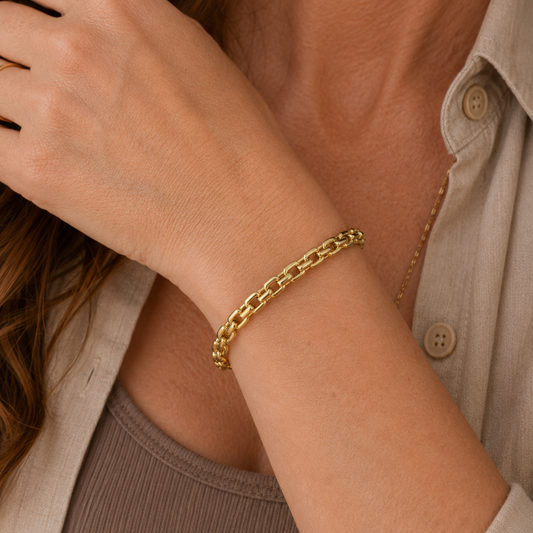 Gold Vermeil Precision Link Bracelet, view 2
