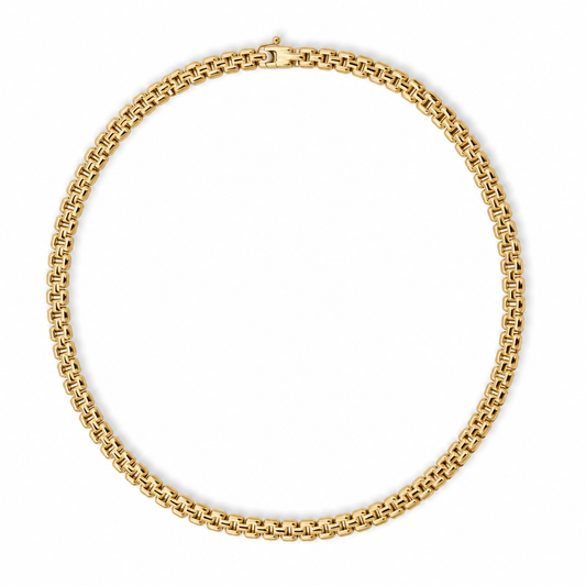 Gold Vermeil Double Row Link Necklace
