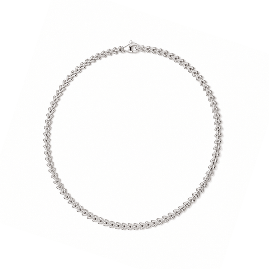 Sterling Silver Chevron Link Necklace
