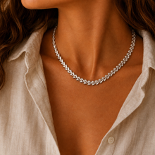 Load image into Gallery viewer, Sterling Silver Chevron Link Necklace
