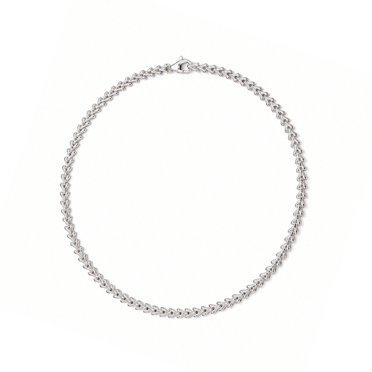 Sterling Silver Chevron Link Necklace