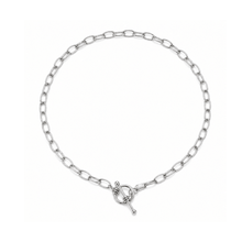 Load image into Gallery viewer, Sterling Silver Oval Link Necklace with Feature Toggle Clasp
