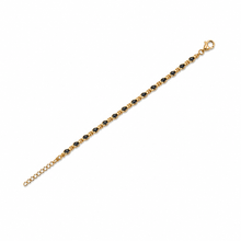 Load image into Gallery viewer, Gold Vermeil Marquise Black Stone Bracelet
