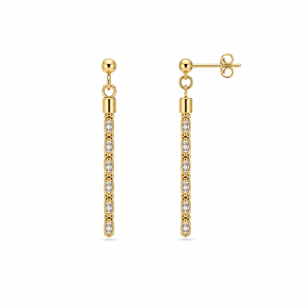 Gold Vermeil Marquise Link Earrings