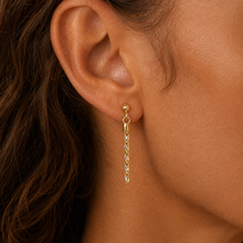 Load image into Gallery viewer, Gold Vermeil Marquise Link Earrings
