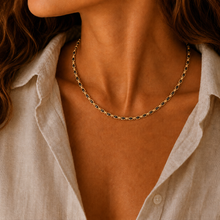 Load image into Gallery viewer, Gold Vermeil Marquise Black Stone Necklace
