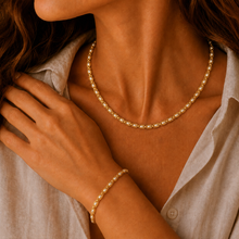 Load image into Gallery viewer, Gold Vermeil Marquise Pearl Bracelet, view 3
