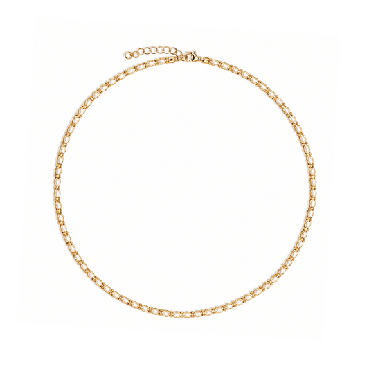 Gold Vermeil Marquise Pearl Necklace