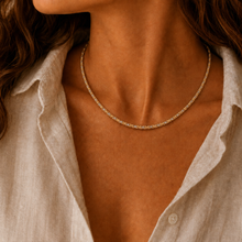 Load image into Gallery viewer, Gold Vermeil Marquise Link Necklace

