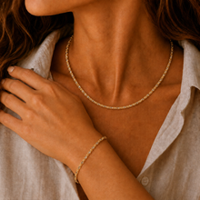 Load image into Gallery viewer, Gold Vermeil Marquise Link Bracelet
