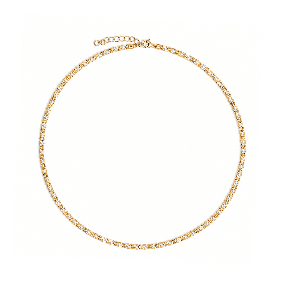 Gold Vermeil Marquise Link Necklace