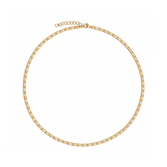 Gold Vermeil Marquise Link Necklace
