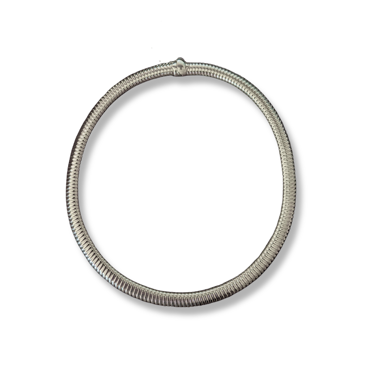 Sterling Silver Tubogas Collar Necklace