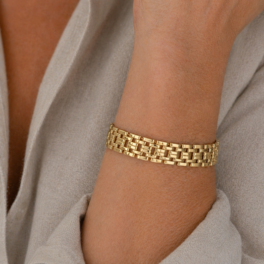 Gold Vermeil Woven Link Bracelet, view 2
