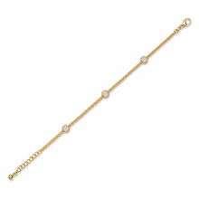 Load image into Gallery viewer, Gold Vermeil Cubic Zirconia Station Bracelet
