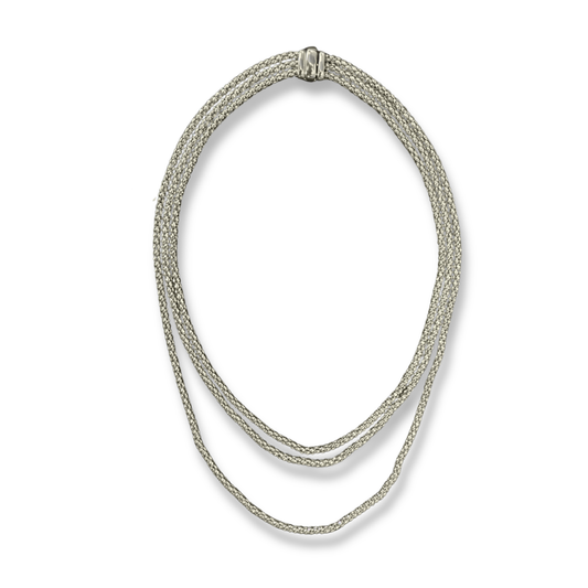 Sterling Silver Three Strand Necklace