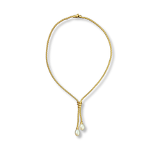 Load image into Gallery viewer, Gold Vermeil Rope Necklace with Cultured Pearl Drops
