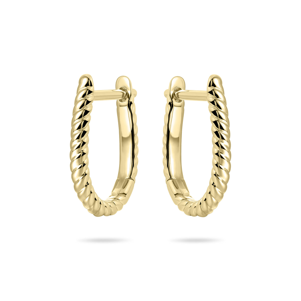 Gold Vermeil Twisted Huggie Hoop Earrings