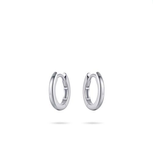 Sterling Silver 13.5mm Round Huggie hoops