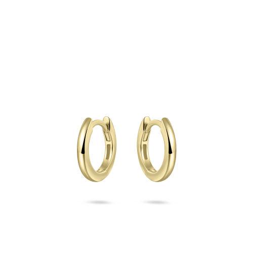 Sterling Silver 13.5mm Round Huggie hoops, view 2
