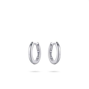 Sterling Silver 13.5mm round Huggie hoop earrings