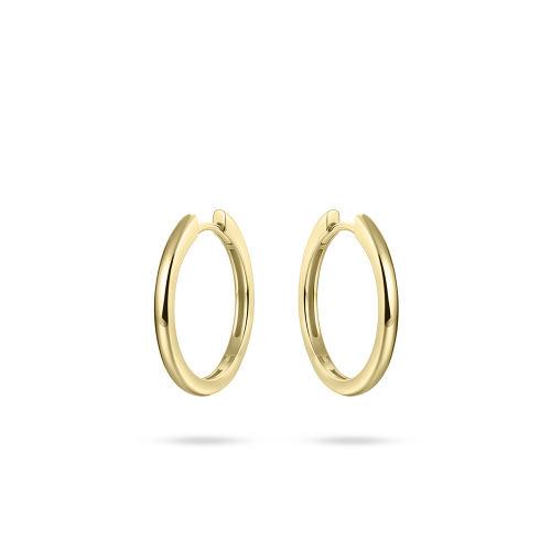 Gold Vermeil 22mm Round Huggie Hoop Earrings, view 2
