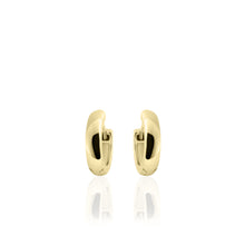 Load image into Gallery viewer, Small Sterling Silver Vermeil round 13.5mm Huggie hoop earrings
