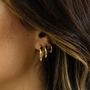 Sterling Silver vermeil Huggie earrings