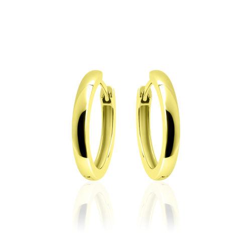Sterling Silver Large round 22mm Huggie Hoop Earrrings, view 2