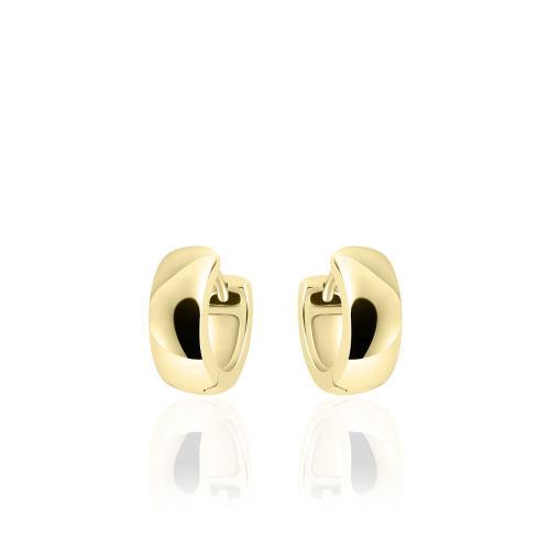 Sterling Silver / Vermeil 13.5mm Huggie Hoop Earrings, view 2