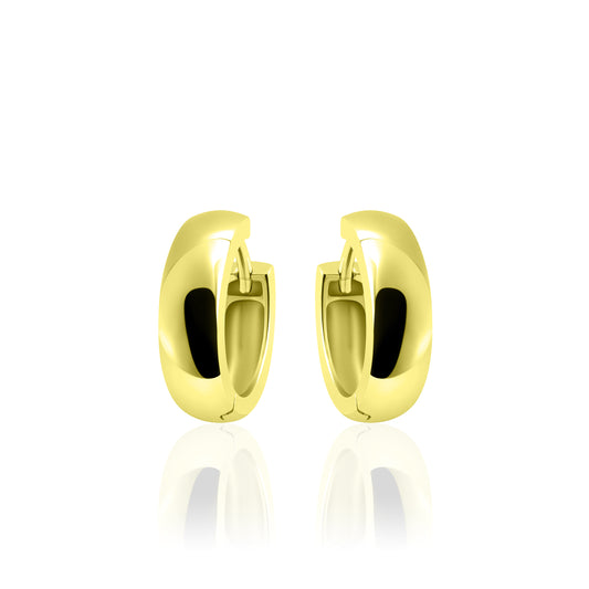 Gold Vermeil Huggie Hoop Earrings - Medium